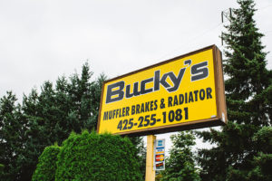 Bucky's Renton Auto Repair billboard