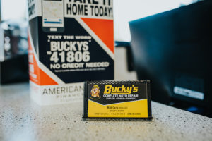 Bucky's Midway Auto Repair business cards