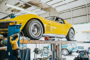 yellow stingray at Bucky's Auburn Auto Repair
