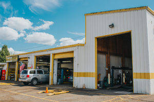 5 car garage and shop at Bucky's Fife Auto Repair