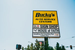 Bucky's Bremerton Auto Repair billboard