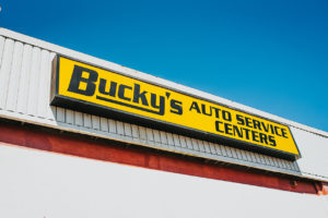 Bucky's Bremerton Auto Repair colorful signage