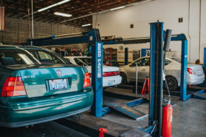 cars waiting to be repaired and diagnosed at Bucky's silverdale auto repair