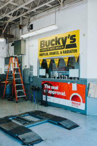 Front desk at Bucky's Shoreline Auto repair location