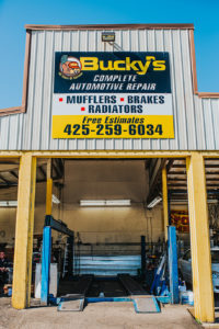 Car bay Bucky's Everett Auto repair location